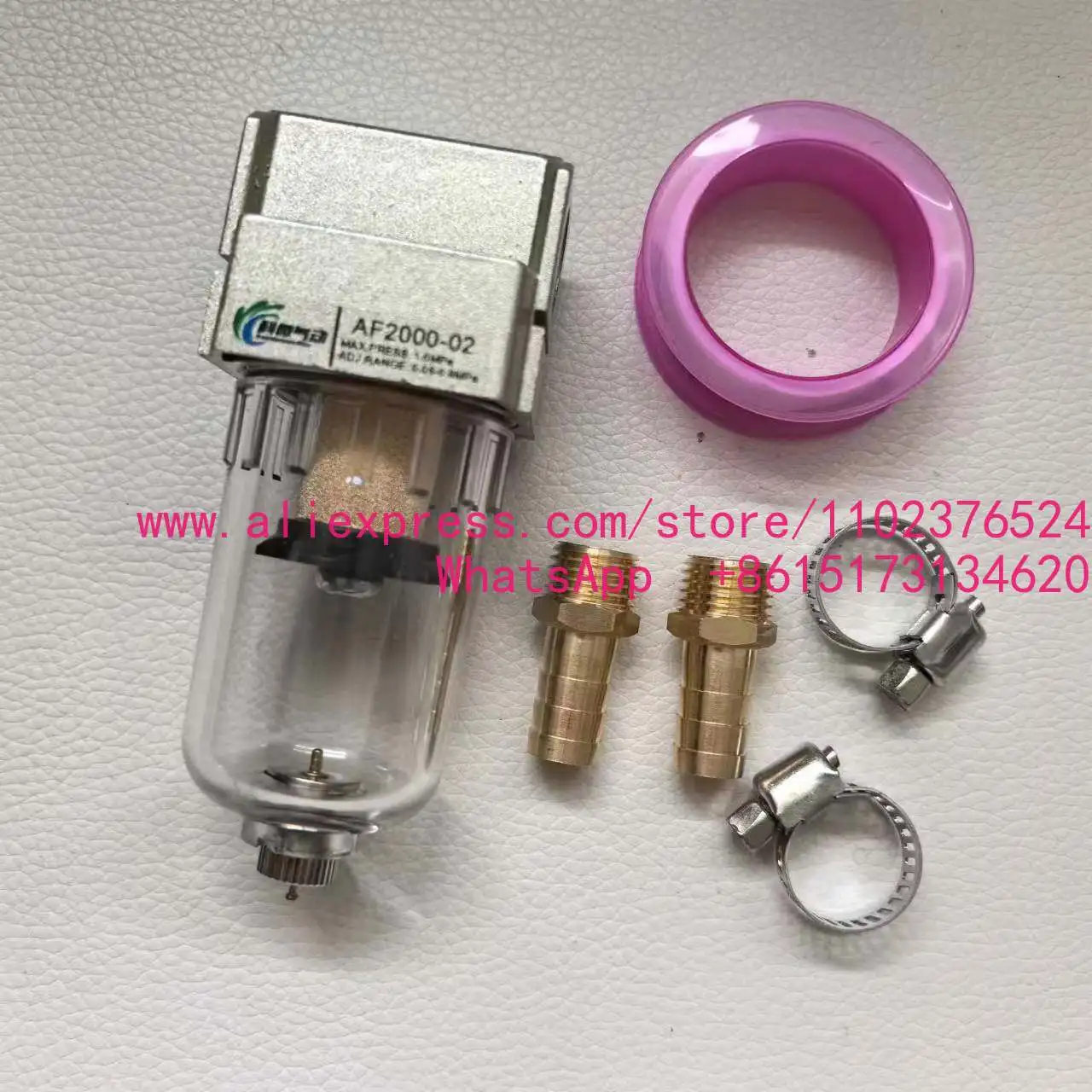 3pcs AF 2000-02 Power Fuel Saving Exhaust Retrofit Separator Oil Permeable Pot Gas Oil Water Filtration