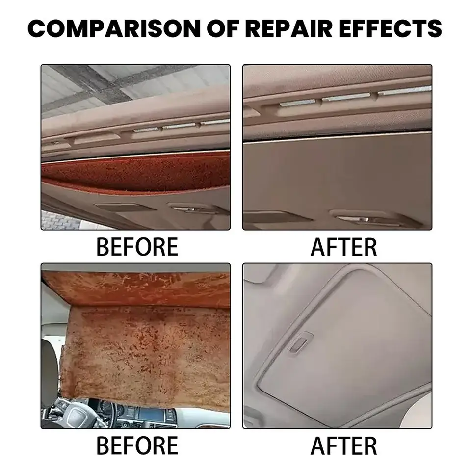 cigarette burn repair kit for headliner Glarks 272Pcs Car Roof Kit, 60Pcs Beige Car Roof Repair Rivets Headliner Repair Button, Red Push Pins, Headliner Retaining Pins Suitable Major Brands of Cars (Beige, 152Sets) Velour repair How to fix burned Toyota