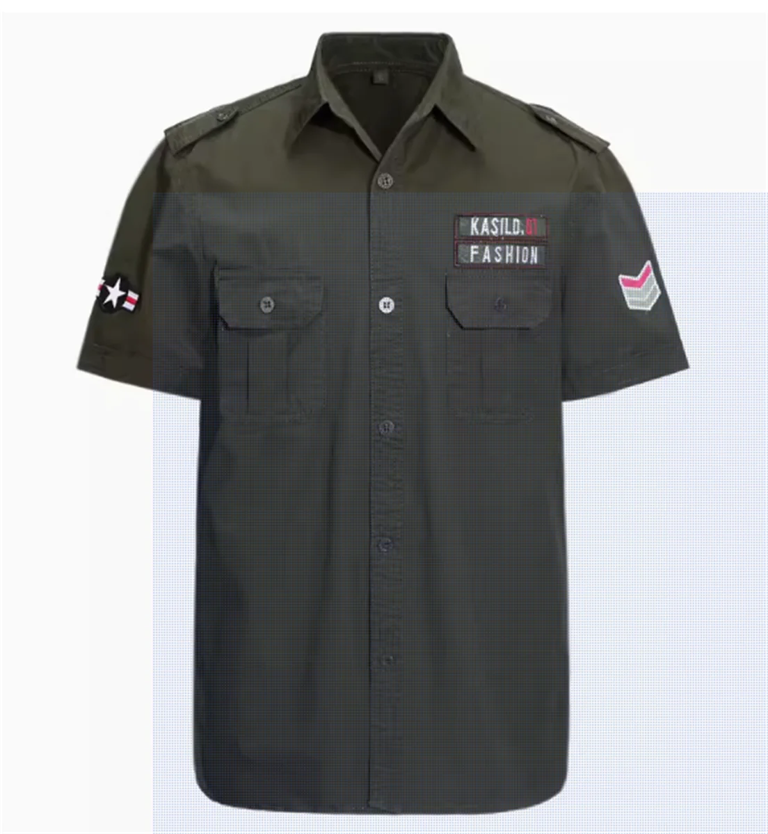 Camicia a maniche corte dell'uniforme militare della seconda guerra mondiale tedesca camicia a maniche corte del vestito da caccia dell'aeronautica del ragazzo duro all'aperto degli uomini