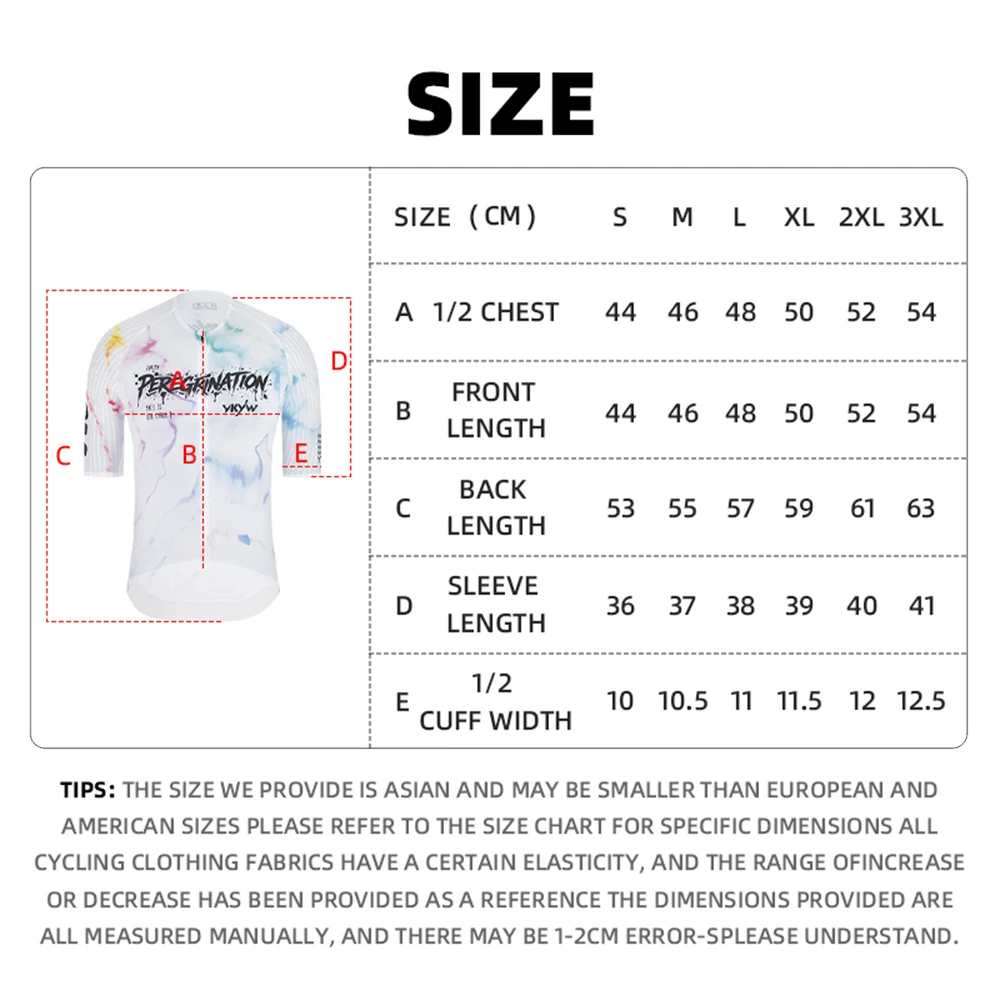 YKYWBIKE Herren Radtrikot Aerodynamisches Kurzarm-Shirt für Sommer-Rennradfahren Fahrradtrikot Kragenloses MTB-Bekleidung – Detail 1