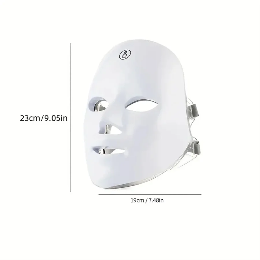 Rechargeable 7-color LED face mask facial care tool