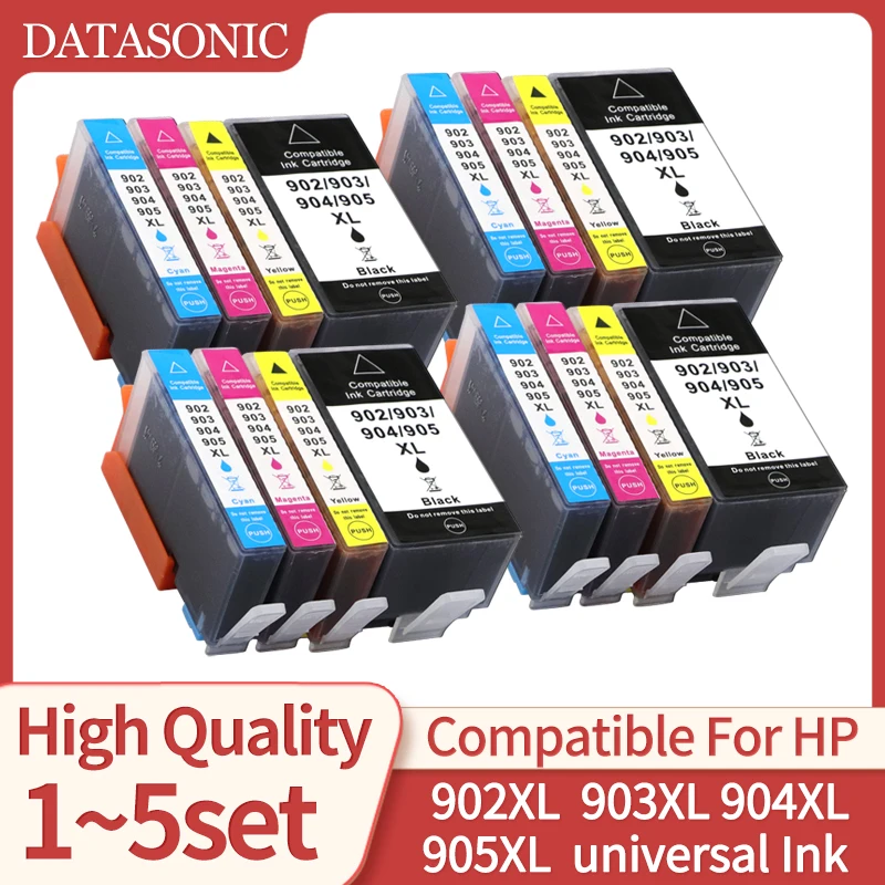 

1 ~ 5 компл. 902XL 903XL 904XL 905XL HP903 HP905 картридж, совместимый с принтером HP Officejet Pro 6950 6960 6970 6975 6978 6979