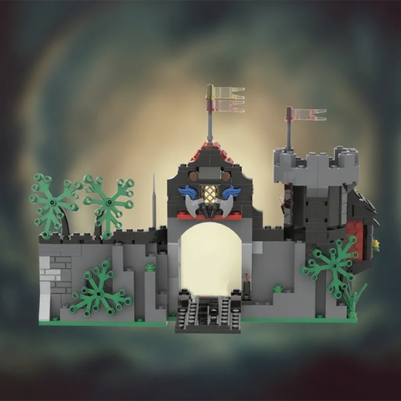 365PCS MOC Black Castle Modular DIY Creative Modle Building Blocks Educational Assembly Toys for Kids Birthday Gift