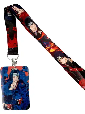 Anime Cartoon Credential Holder Keychains Neck Lanyard For Pass Card Anime Credit Card Holder Keychain Straps Wholesale