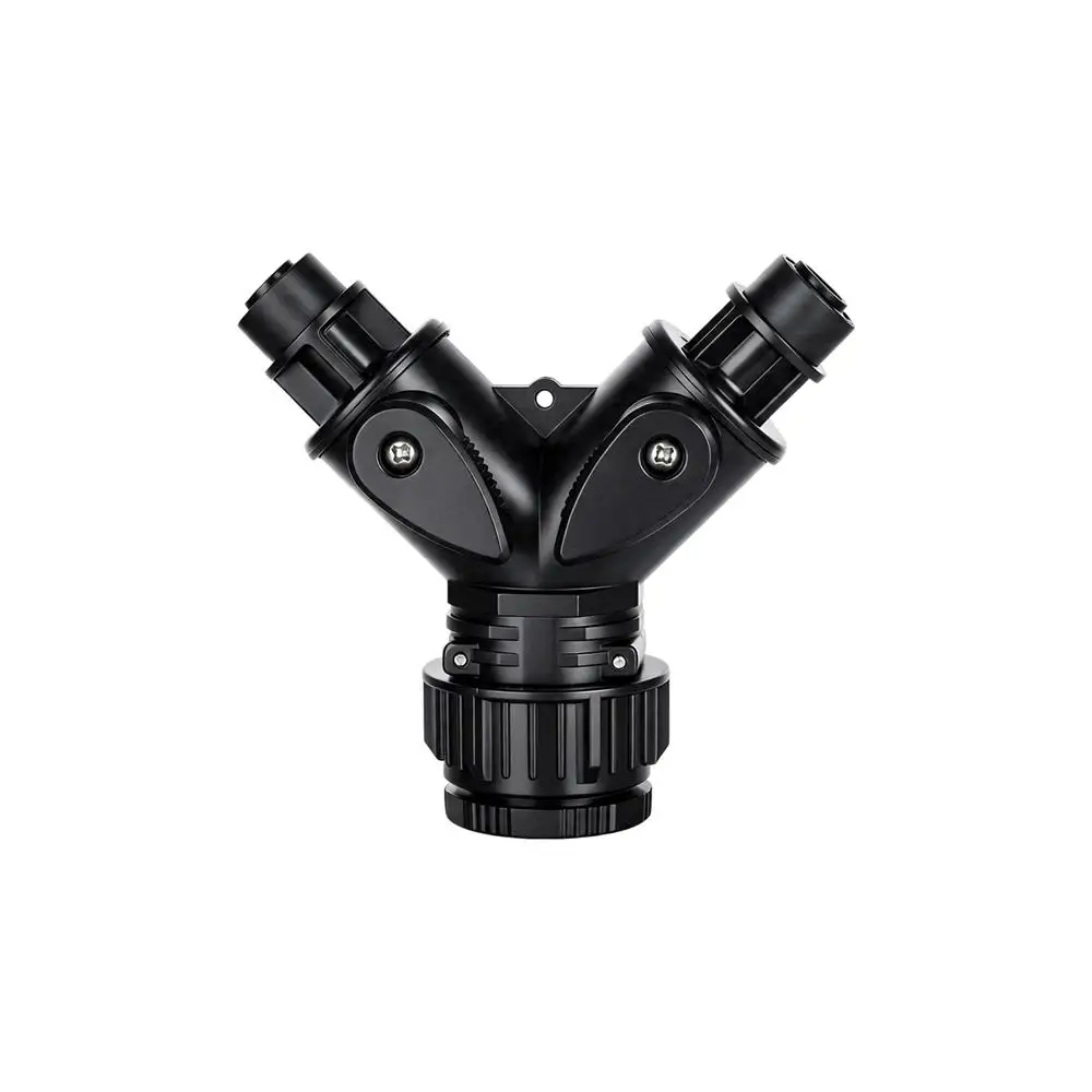 2 Way Y Type Garden Water Splitter Tap Connector With Switch Valve 1/2