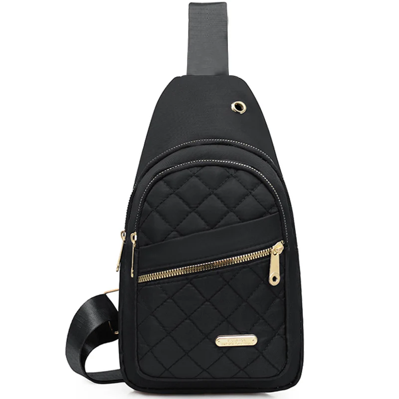 Neutraler Rucksack für Männer und Frauen, mit mehrfarbigem, schrägem Stoff und Nylon-Material. Geeignet für Reisen. – Detail 7