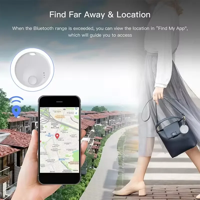 Per chiave, bagagli, zaino, localizzatore di bagagli Bluetooth, nuova mini smart tag. Funziona con Apple Find My (Solo iOS), Localizzatore di oggetti