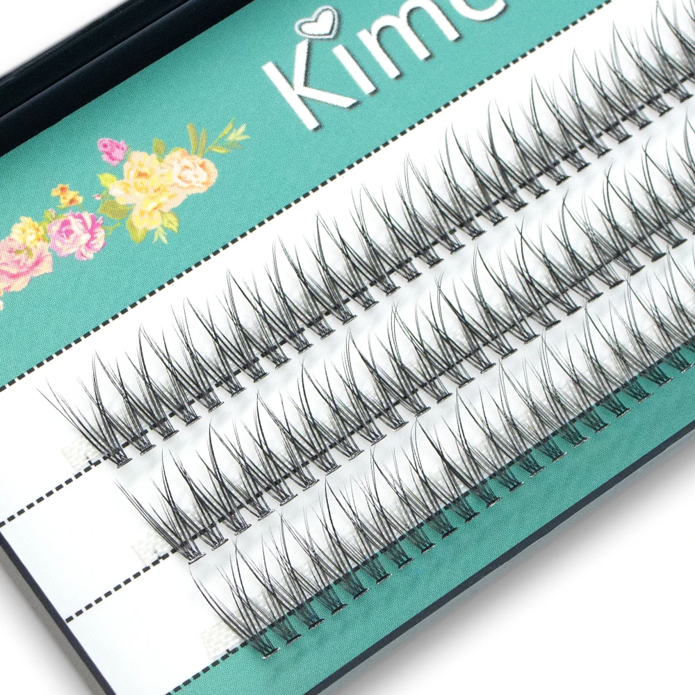 Kimcci Dovetail Fly Eyelashes Natural Soft Fasle Fake Eyelashes 0.07mm Extension Natural Slender Cross False Eyelashes