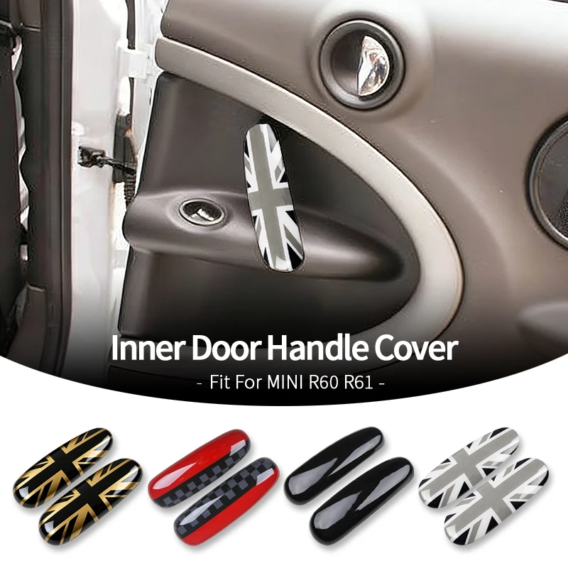 

2 шт./компл. для MINI Cooper R60 R61 Countryman, декоративные накладки на ручки дверей, аксессуары для стайлинга салона автомобиля
