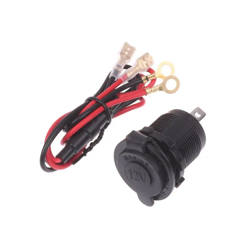 

Новая водонепроницаемая розетка CR1Pcs для автомобилей, грузовиков, мотоциклов, лодок, морского транспорта, квадроциклов, 12/24В, автомобильный прикуриватель с предохранителем и кабелем 60 см