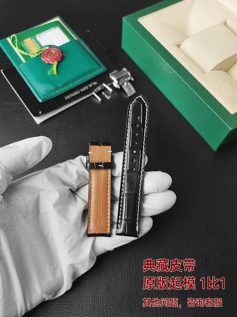 FUYIJIA Custom L-ongines L2.142 Original Watchbands 18MM×18MM 14MM×14MM Cowhide Strap Stainless Steel Butterfly Buckle Wristband