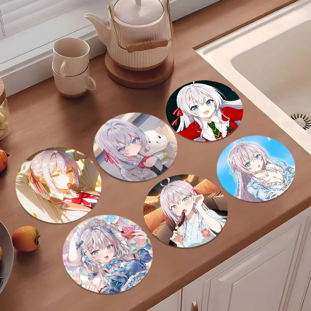 

Alya Kujou Anime Girl Cute Coasters 10cm Round Wooden Suitable For Drinks Tea Coffee Home Gift Choice Holidays