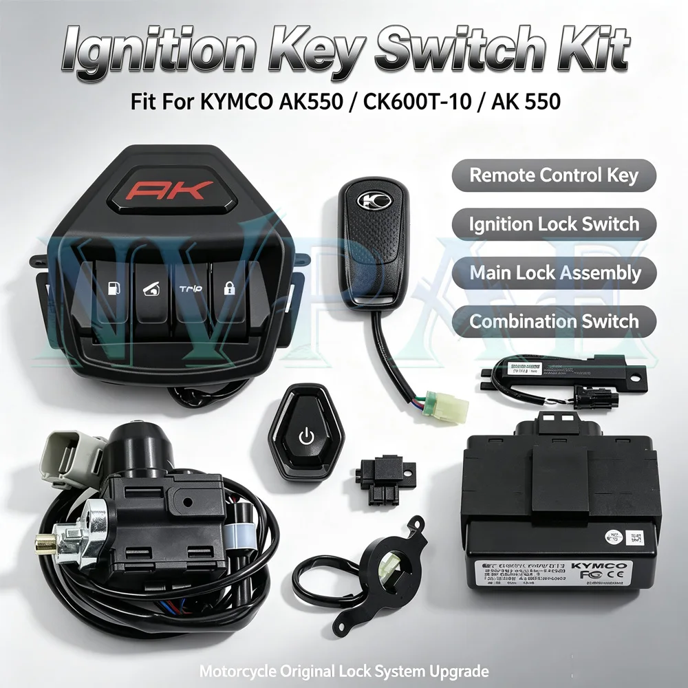 For KYMCO AK550 Premium CK600T-11 AK 550 Premium Remote Control Key Ignition Lock Switch Main Lock Assembly Combination Switch