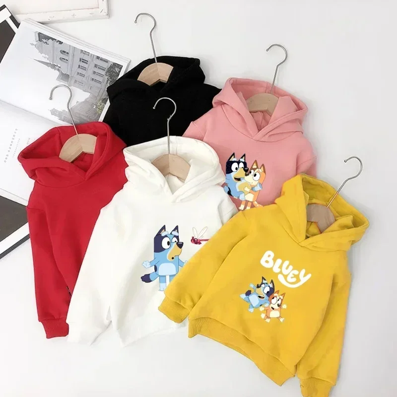 Blueys Bingos Streetwear Hoodies Children Baby Girl Printed Sweatshirt Autumn Winter Long Sleeve Pullovers Hooded Sweater Gifts