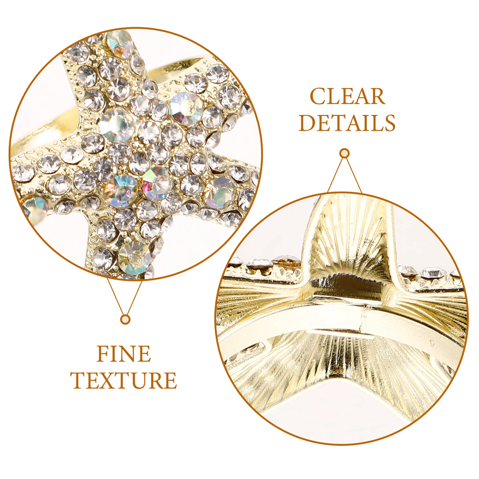 

4Pcs Napkin Buckles Metal Napkin Rings Decorative Tableware Accessories for Home Hotel Party Gathering