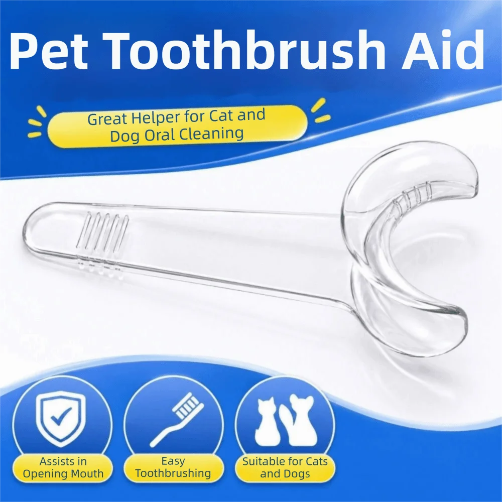 3/4Pcs T-shaped Pet Oral Care Reusable Easy Use Pet Tooth Brushing Helper Convenient Clear Design Finger Toothbrush Home Use