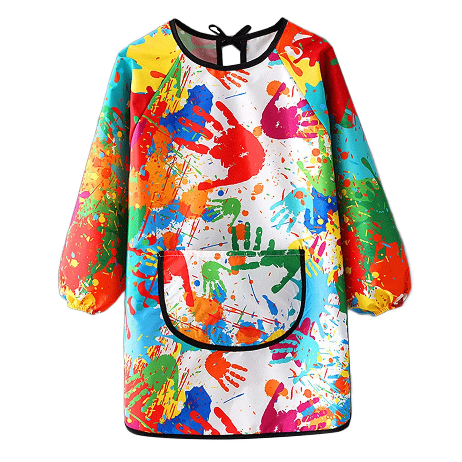 Kids Art Smock Practical Comfortable Paint Smock for Drawing Feeding Cooking
