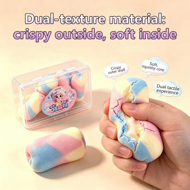 2026 new Crispy Rainbow Candy Handmade Squishy Squeeze Ball, Fidget Toy, Slow Rebound Stress Relief Toy, Gift for Adults & Kids