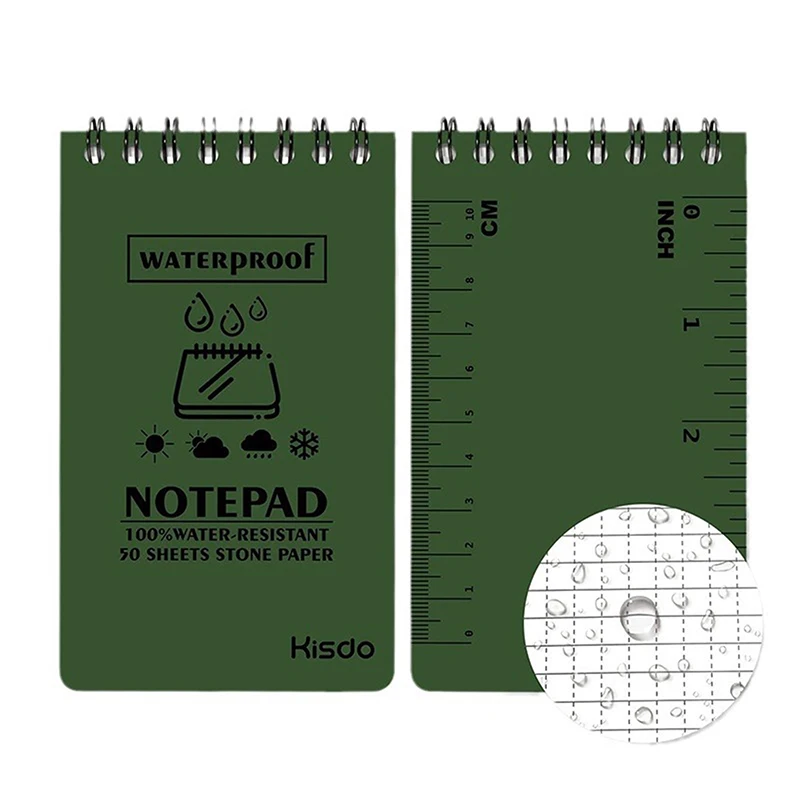 Waterproof Pocket Notebook Mini Note Pads Stone Paper Pocket Notebooks All-Weather Memos Blank Paper Notepad Office Supplies