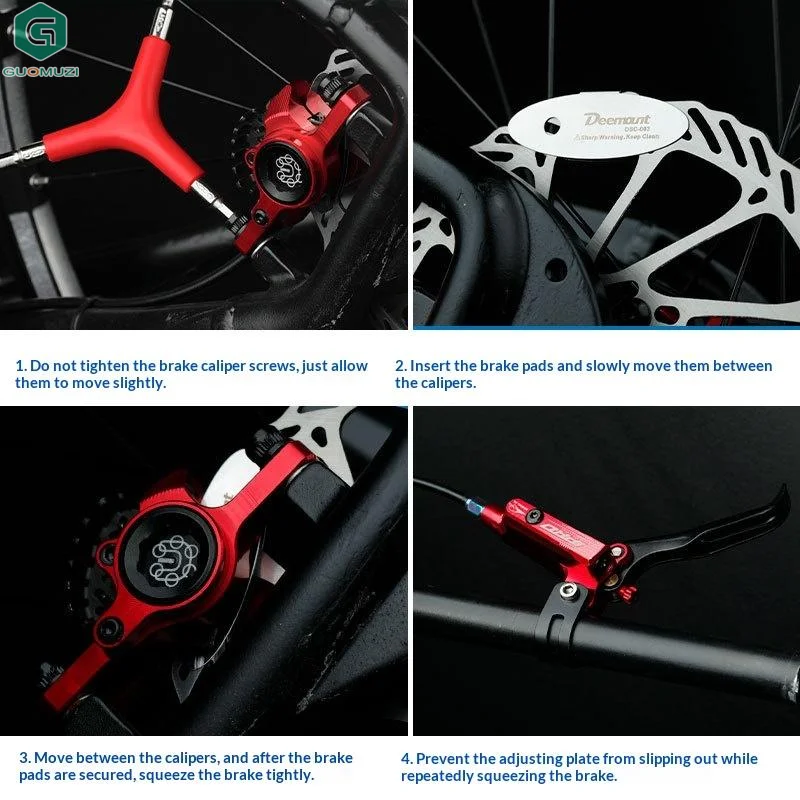 4/8Pcs Bicycle Disc Brake Pad Adjustment Alignment Tool Plate Brake Rotor Bicycle Brake Adjustment Pad Cycling Repair Tool