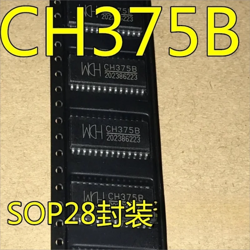 

Новая Оригинальная интерфейсная микросхема CH375B CH375 SOP28 с USB-разъемом для прямой съемки, 20 шт.