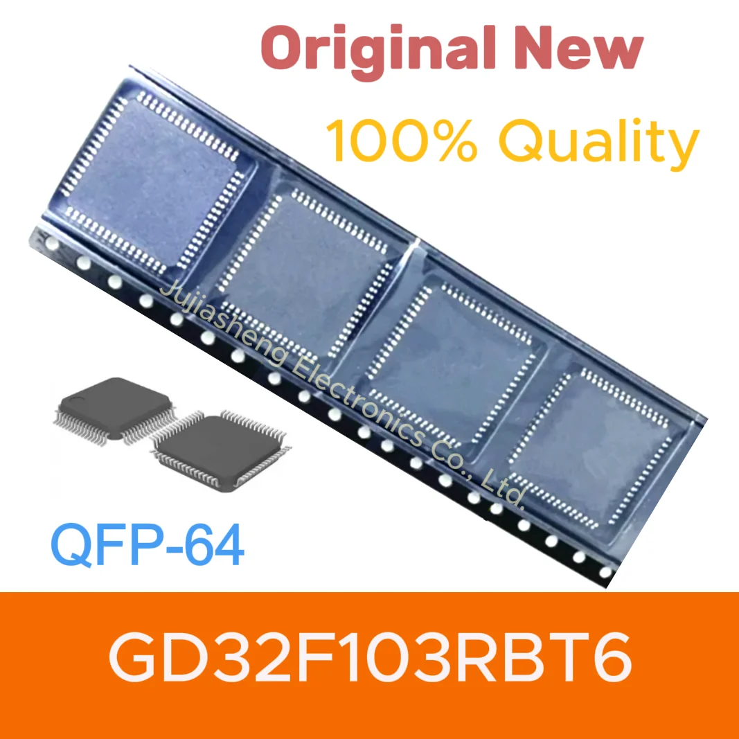 

(5pcs)GD32F103RBT6 LQFP64 New original ARM Cortex-M3 core microcontroller IC Electronic Component integrated circuit