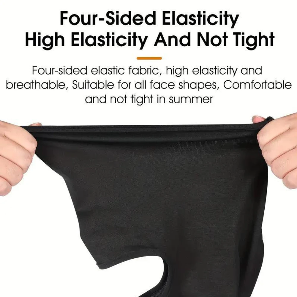 قطعتان من قناع الوجه لركوب الدراجات بطباعة الحروف، قبعة بالاكلافا، قابلة للتنفس، إكسسوارات رياضية خارجية متعددة الوظائف، غطاء محرك السيارة