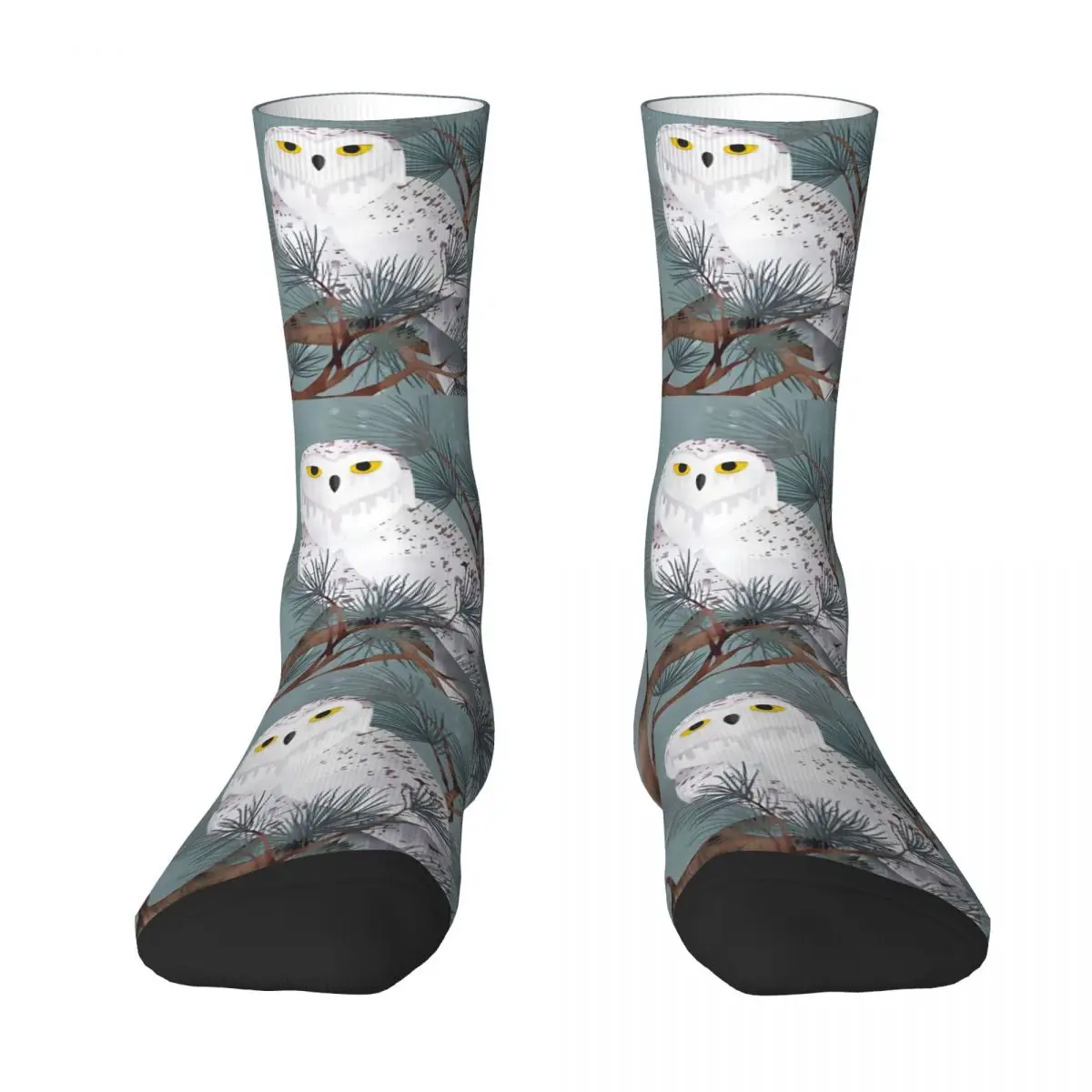 Retro Snowy Laptop Men's Socks Unisex Hip Hop Pattern Printed Crazy Crew Sock Gift