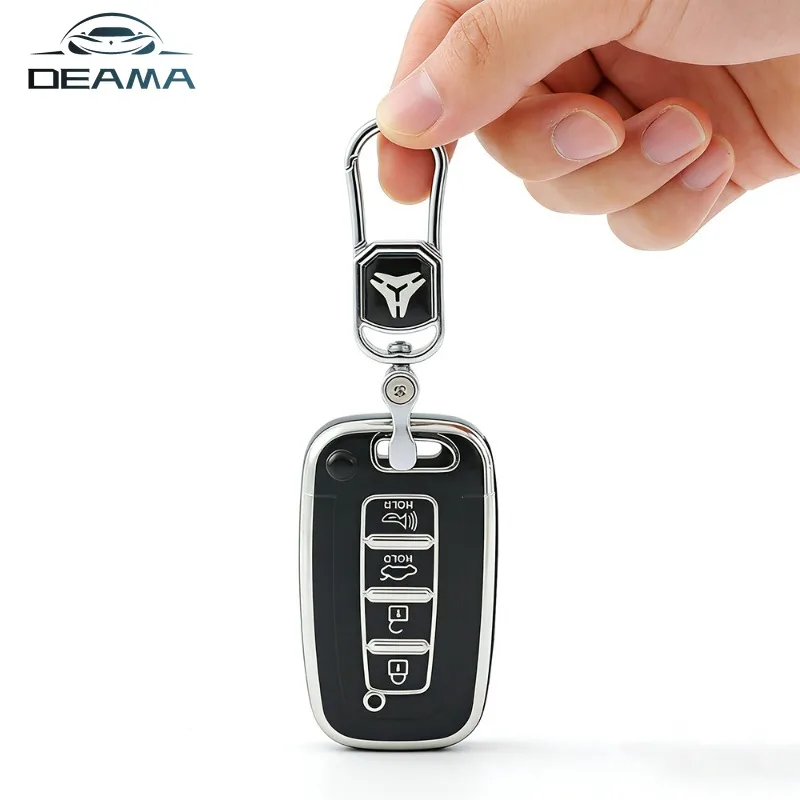 4 Buttons Shell Fob For Kia Hyundai EQUUS Optima K5 Forte Opirus Rohens Ix35 SOUL SORENTO MOHAVE Borrego TPU Car Key Case Cover