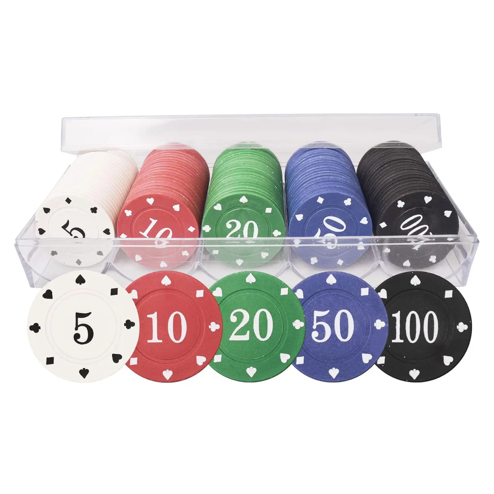 100pcs Poker Chip Set Chips Teaching Currency Chess Room Leisure Entertainment ABS Material