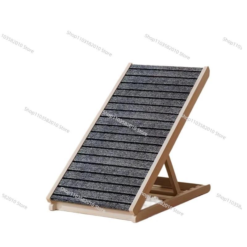 Custom Bamboo Dog Nail Trimmer Board, Anti-Slip Scratch Ladder with 3 Adjustable Angles