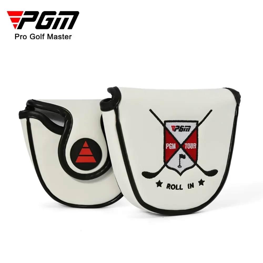 PGM Golf Club Head Cover Semicircle Magnetic Suction Anti-scratch Putter Protective Cover GT026