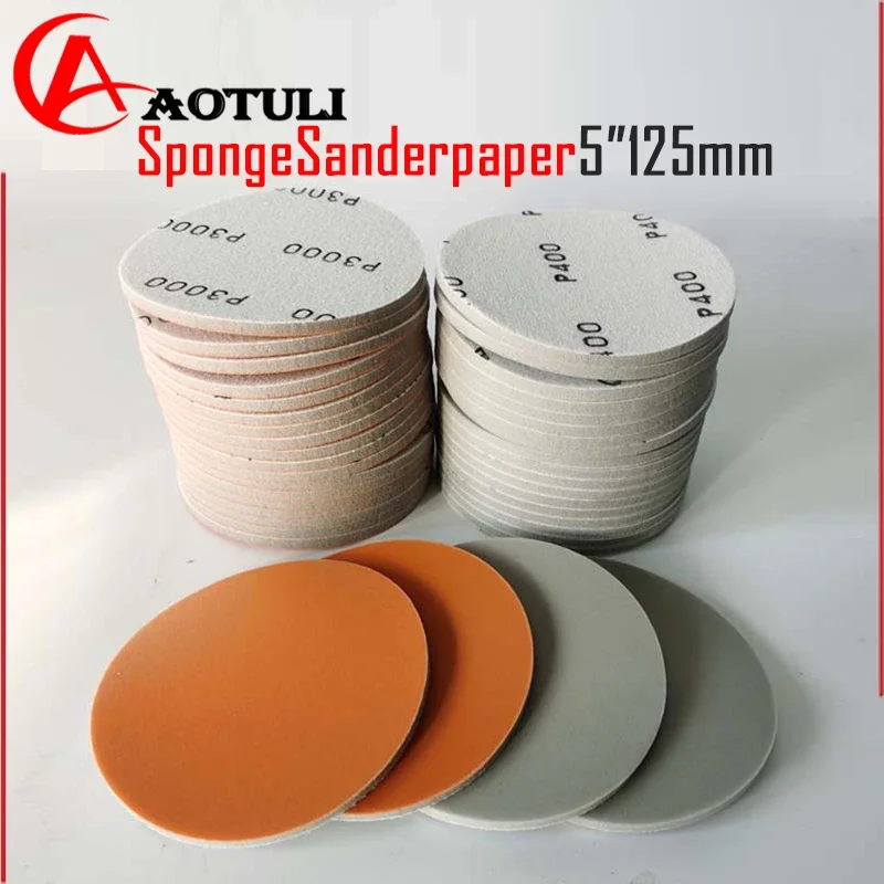 

Foam Sanding disc Grinding Disc for FESTOOL/MIRKA/3M ect Sander 5Inch 125mm Car Paint Surface Polishing Back Flocking
