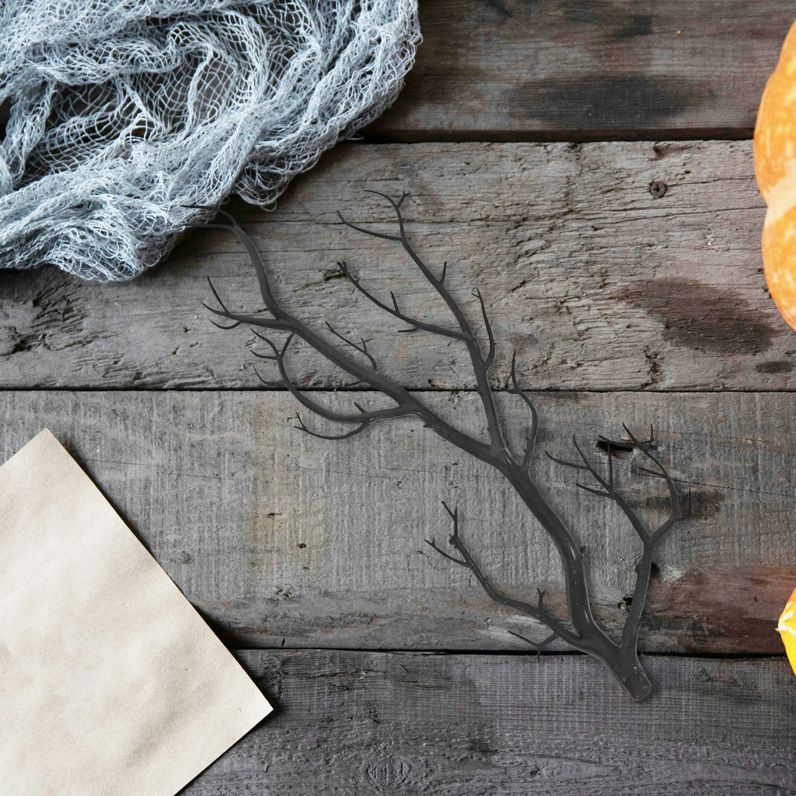 

2pcs Artificial Branches Dried Tree Vines for Tree Branches Halloween Christmas Decor Home Table Top Black Color