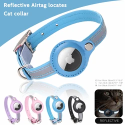 Coleiras reflexivas com estojo Airtag, coleira para gatos, estojo protetor para localizador anti perdido, acessórios para cães rastreadores, 1pc