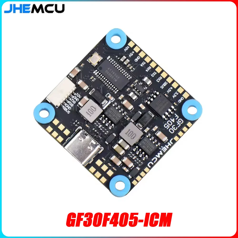 

JHEMCU GF30F405-ICM Baro OSD BalckBox 5V 10V Dual BEC F405 Flight Controller 3-8S 30X30mm for RC FPV Freestyle Drone Parts