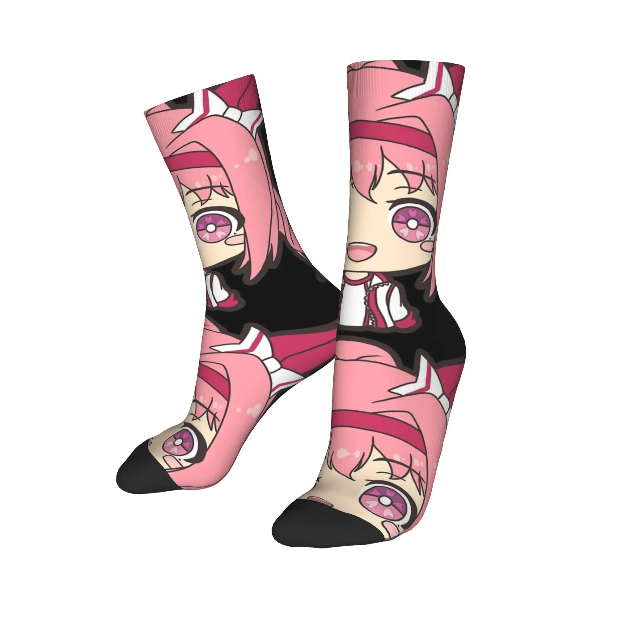 Zimowe Ciepłe Retro Skarpety Męskie Damskie UmaMusu Haru Urara Uma Musume Antypoślizgowe Skarpety do Koszykówki