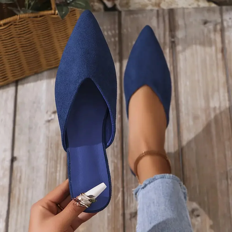 Women Slippers 2024 New Summer Designer Sandals Pointed Toe Fashion Slippers Beach Big Size Slides Women Zapatos De Mujer