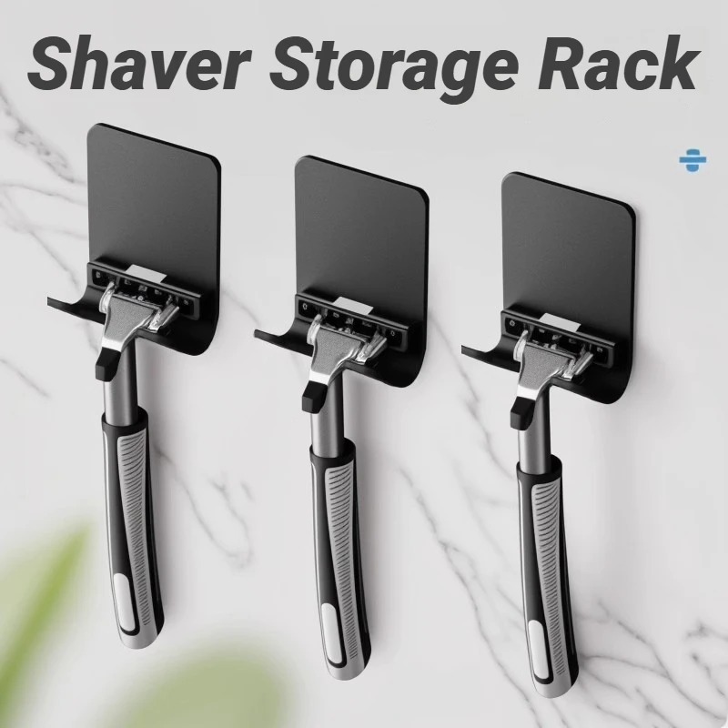 Storage Rack Hook Organizer Razor Shaver Stand For Men Shaving Bathroom Shelf