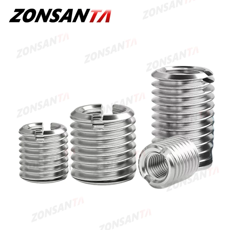 Slotted Inside Outside Thread Adapter Screw M2-12Wire 304 Stainless Steel Thread Insert Sleeve Conversion Nut Coupler Convey1244