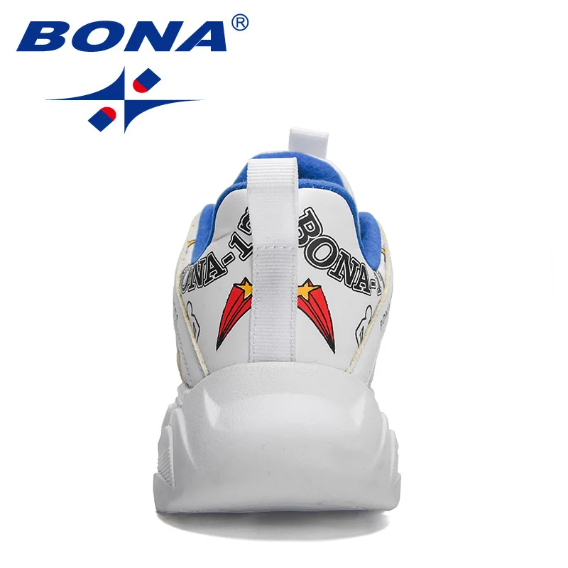 BONA 2023 New Designers Autumn Walking Shoes For Boys Girls Sport Shoes Fashion Breathable Soft Jooging Shoes Children Footwear