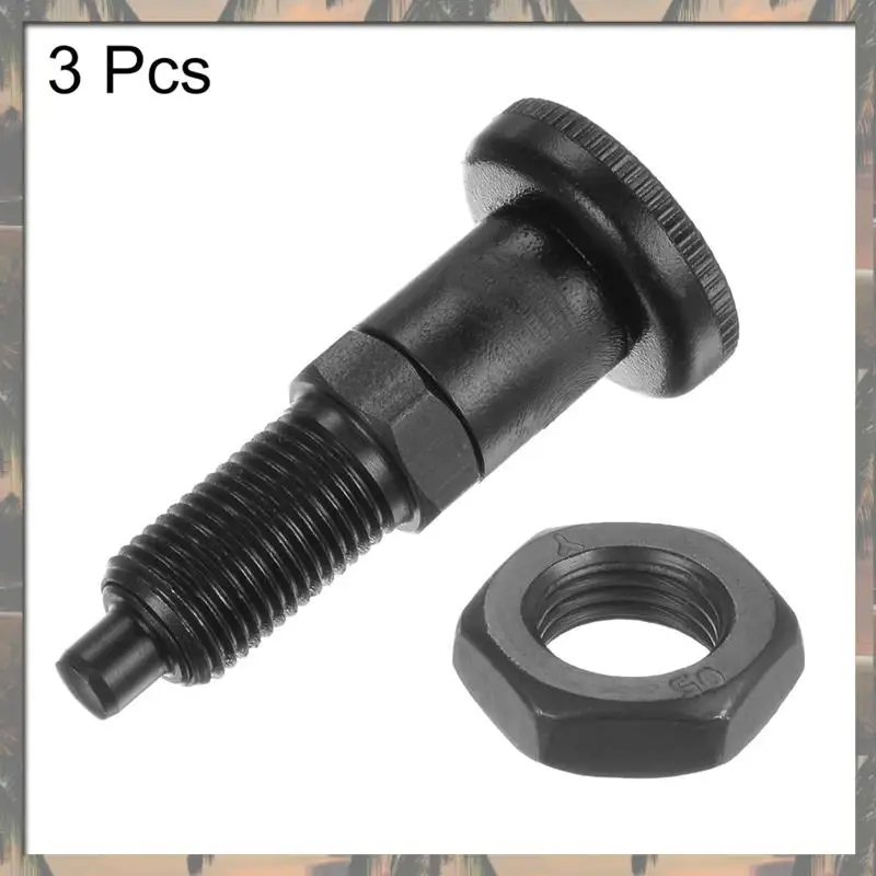 A70U Nieuwe 3 Stuks Push Fit Bal Neus Lente Plunger M10x1 draad 5Mm Pin Dia. Koolstofstaal Terugknop Plunger Intrekbare Plunger