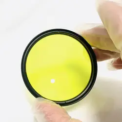 Multiple Sizes 77mm With Frame Lens 470nm Dark Yellow Light Color Filter Glass JB470 For Camera Photography