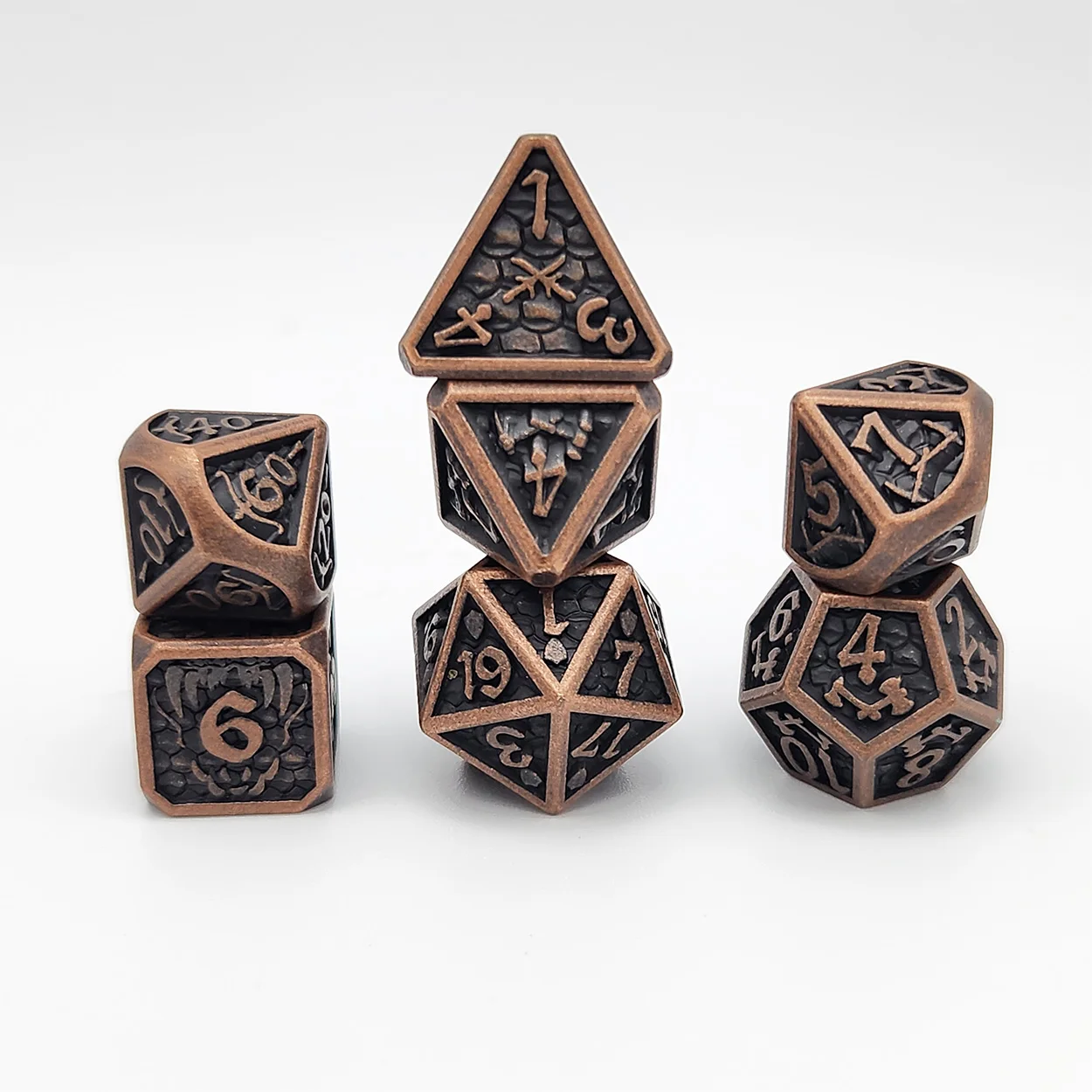 

7Pcs Metal Dice Set, for Dungeons and Dragons Board Game Dice as Gift Entertainment Accessories