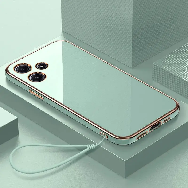For Realme C53 Case Realme N53 C51 Realme Note50 Case Straight frame Square Plating Silicone Back Soft rubber cover