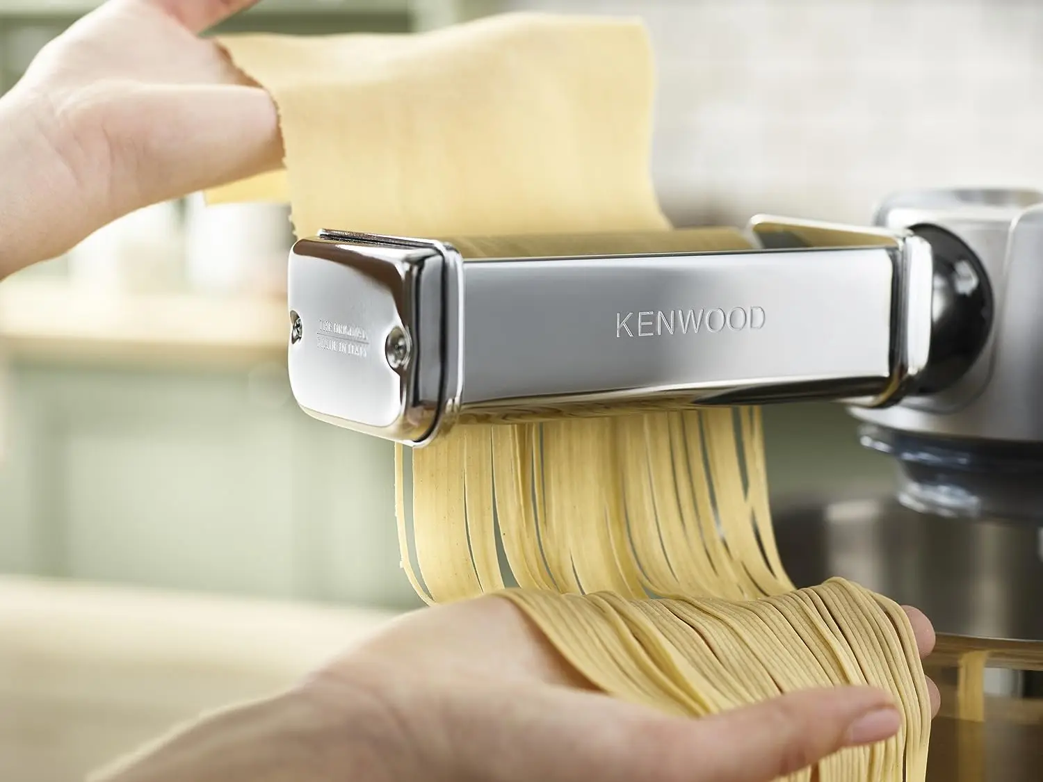 Kenwood-Juego de laminadora MAX980ME, cortador de espagueti y cortador de Fettuccine, accesorios para máquina de amasar planetaria KCC + KVC + KVL +