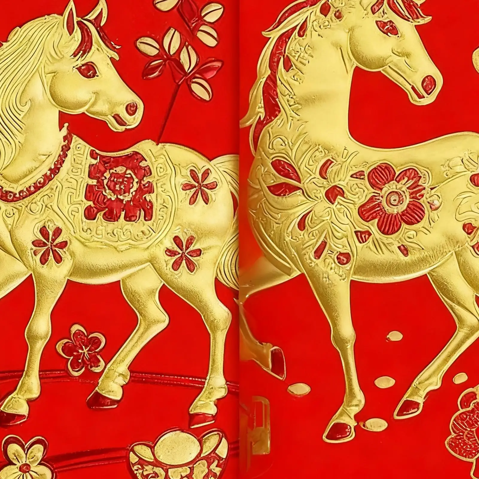 أظرف حمراء لعام الحصان 6 قطع من مستلزمات حفلات الأعياد وحزم حمراء لمهرجان الربيع لمخططي الأحداث وأعياد الميلاد وحفلات الزفاف #1