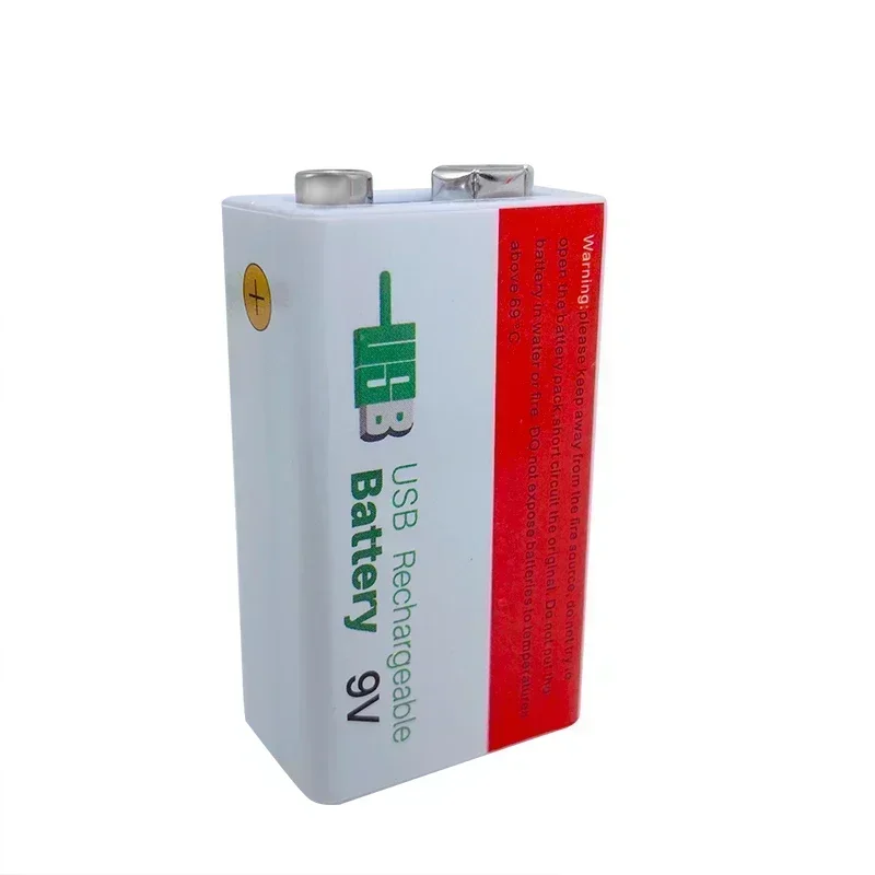  9V battery 6200mAh li-ion Rechargeable battery Type-C Battery 9v for Multimeter Microphone Toy Remote Control Fast charging