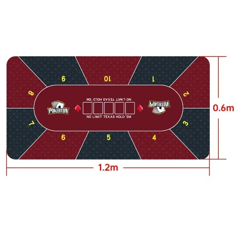 1.2*0.6M Texas Hold\'em custom tablecloth waterproof digital printing casino board game poker pad rubber tablecloth circular pad