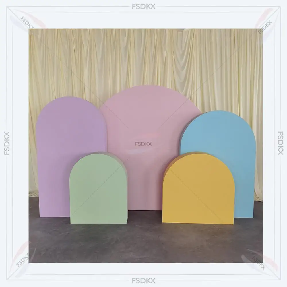 Customized Beautiful Colorful Arch Backdrop for Weddings and Parties New Model Birthday Decoration Stand for Exhibitions